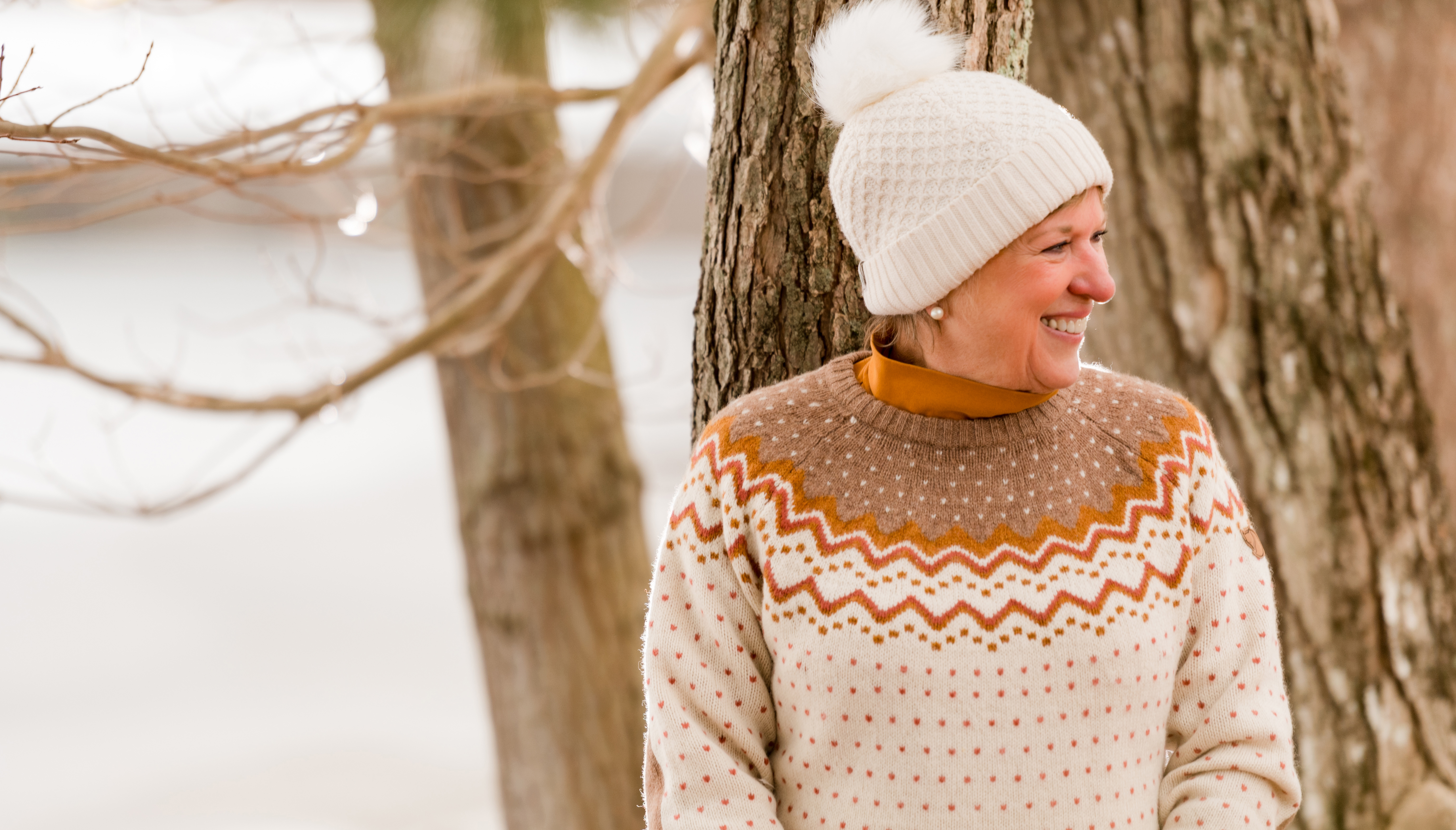 Outdoor winter headshot