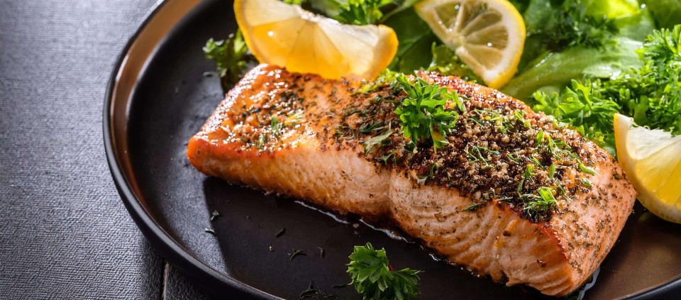 Cumin Rubbed Salmon with Fennel Parsley Salad 